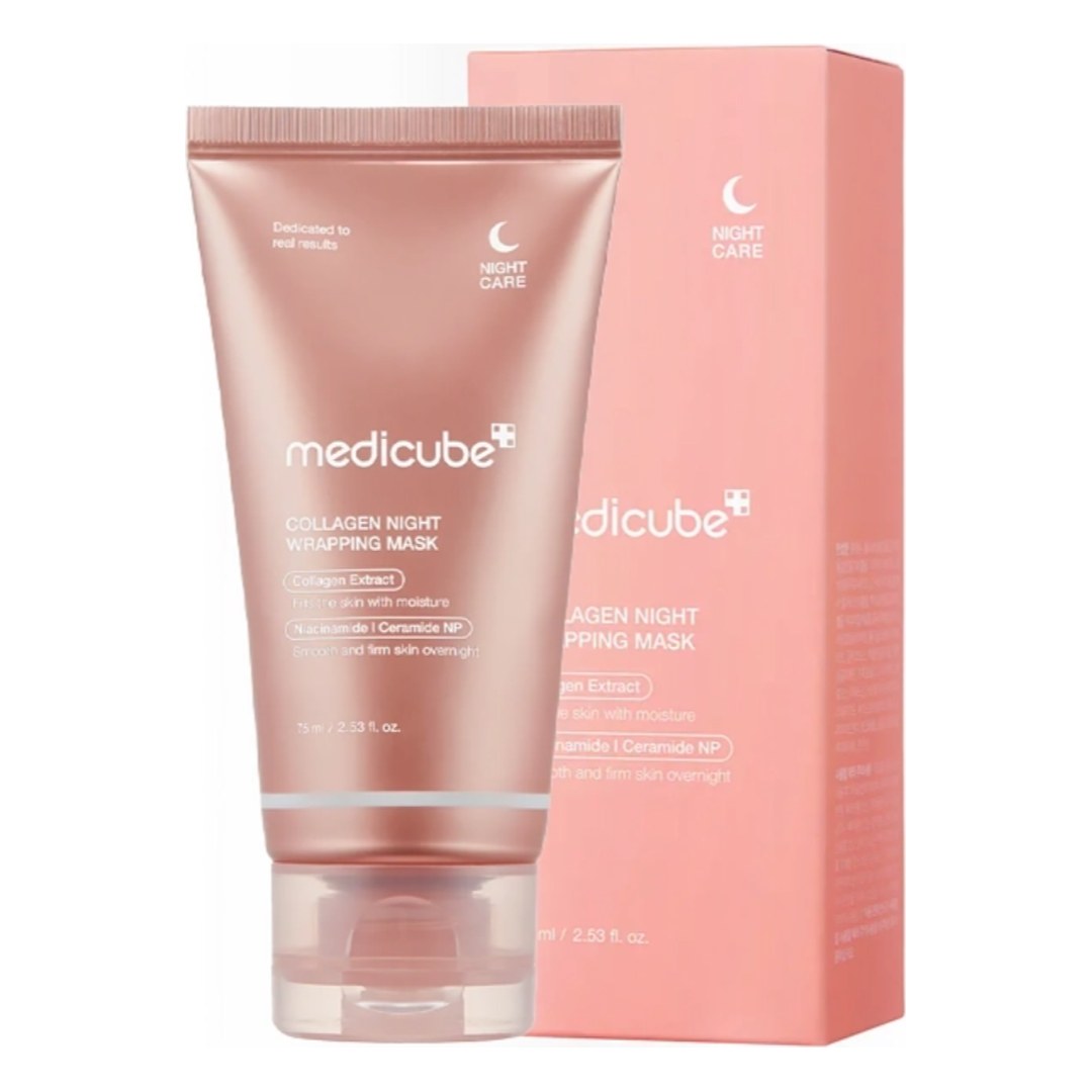Medicube Collagen Night Wrapping Mask 75 ml con su caja