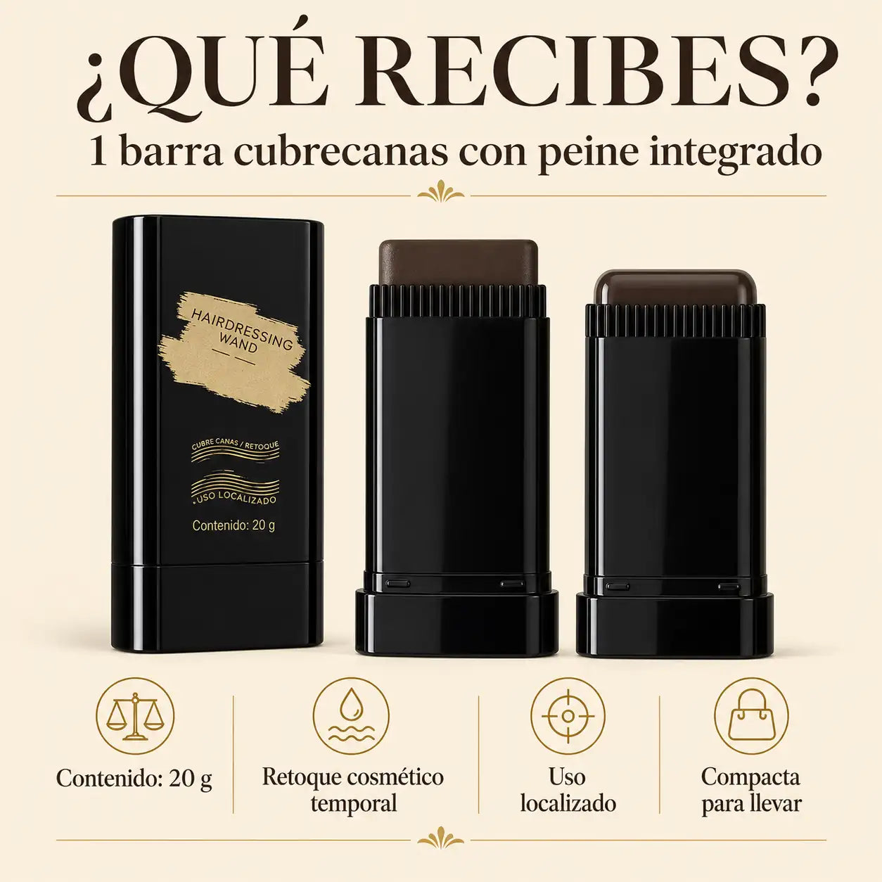 Contenido del pedido de la barra cubrecanas de 20 g
